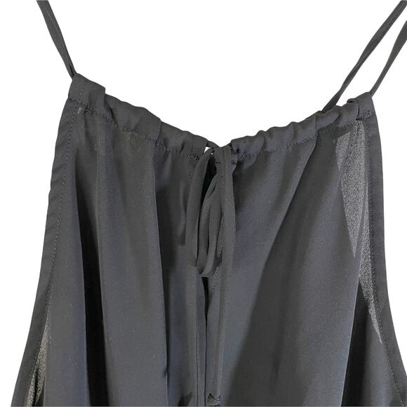 Staring at Stars Urban Outfitters Lace Trim Sheer Crop Top Black Small USA Boho - Picture 9 of 9